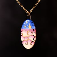 Cloudy Night Sky Necklace