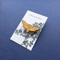 Image 5 of Wooden Brooch – Swallow or Death's Head Hawkmoth