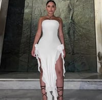 Image 3 of Strapless dress asymmetrical