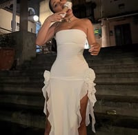 Image 1 of Strapless dress asymmetrical
