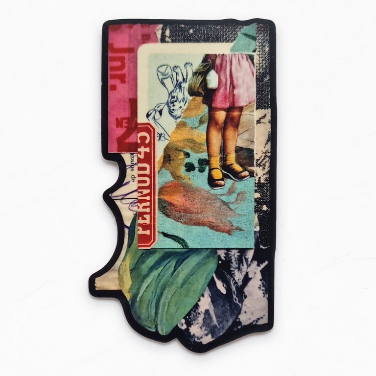 ‘alcyone’ and ‘anisette’ – mini collage cluster vinyl sticker duo Image 4