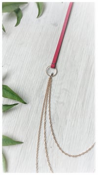 Image 5 of I FILI collana - Rosso fragola CASCATA Gold