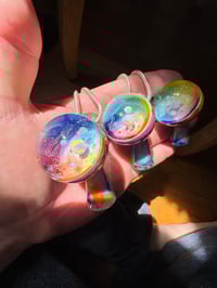 Image 3 of Rainbow Opal Gazer Cap Mushroom Pendants