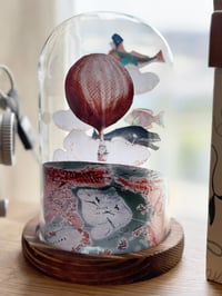 Image 2 of Handmade Paper Sculpture in Glass Dome