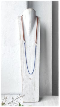 Image 1 of I FILI collana - tabacco CRISTALLO blu