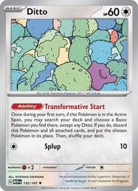 Ditto - 132/165 (Non-Holo) - SV: Scarlet & Violet 151 - Near Mint x4