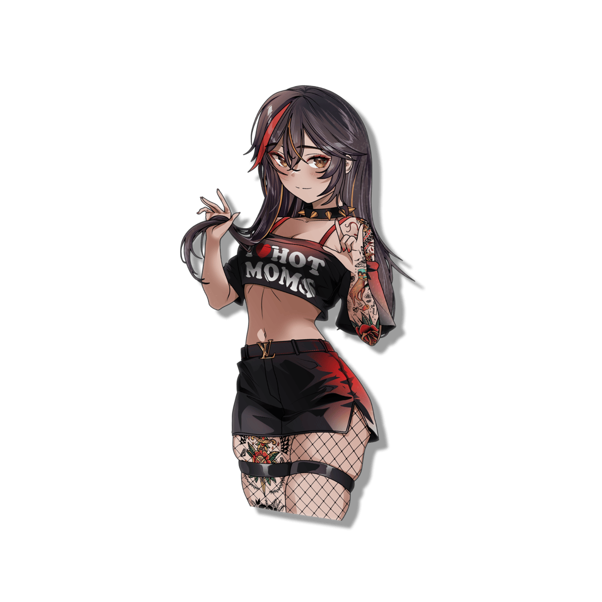 Image of I ♥ Hot Moms Sticker