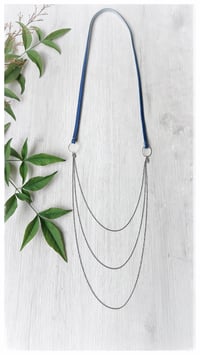 Image 2 of I FILI collana - Blu CASCATA Gunmetal