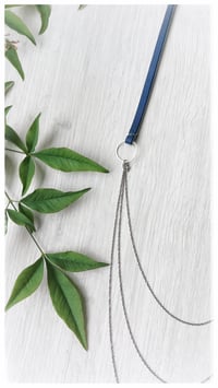 Image 3 of I FILI collana - Blu CASCATA Gunmetal