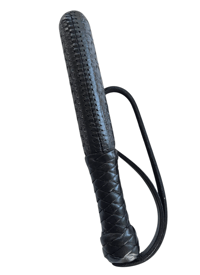 Image 1 of Flexible Leather Billy Club - Black Basket Weave
