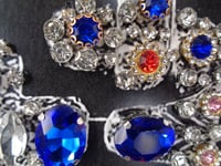 Image 10 of SOLD Sapphire and Topaz Art Deco Diamond Brooch (style A)