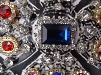 Image 11 of SOLD Sapphire and Topaz Art Deco Diamond Brooch (style A)