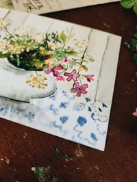 Image 3 of Sundrenched Flowers -Original Watercolor Painting 