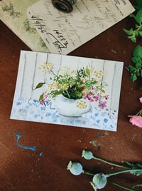 Image 2 of Sundrenched Flowers -Original Watercolor Painting 