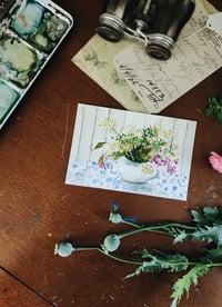 Image 4 of Sundrenched Flowers -Original Watercolor Painting 