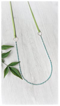 Image 4 of I FILI collana - Verde acido CRISTALLO verde