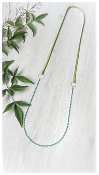 Image 3 of I FILI collana - Verde acido CRISTALLO verde