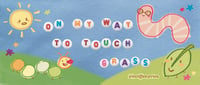 Image 2 of on my way to touch grass bumper sticker