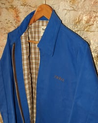 Image 1 of COTTON TWILLED SUEDE JACKET BLUE