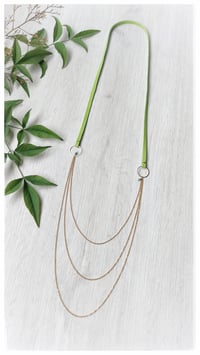 Image 6 of I FILI collana - Verde acido CASCATA Gold