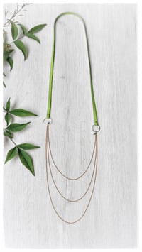 Image 5 of I FILI collana - Verde acido CASCATA Gold