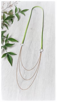 Image 2 of I FILI collana - Verde acido CASCATA Gold