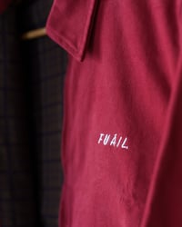 Image 3 of COTTON TWILLED SUEDE JACKET RED