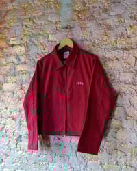 Image 2 of COTTON TWILLED SUEDE JACKET RED