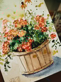 Image 5 of Marigold -Original Watercolor Painting 