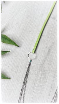 Image 5 of I FILI collana - Verde Acido CASCATA Gunmetal