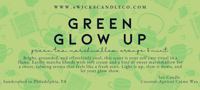 Image 2 of Green Glow Up - 5oz Amber Jar & Wood Wick