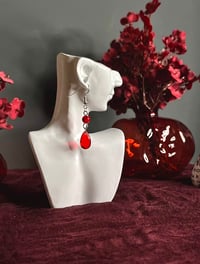 Image 3 of 'RedRum' earrings 