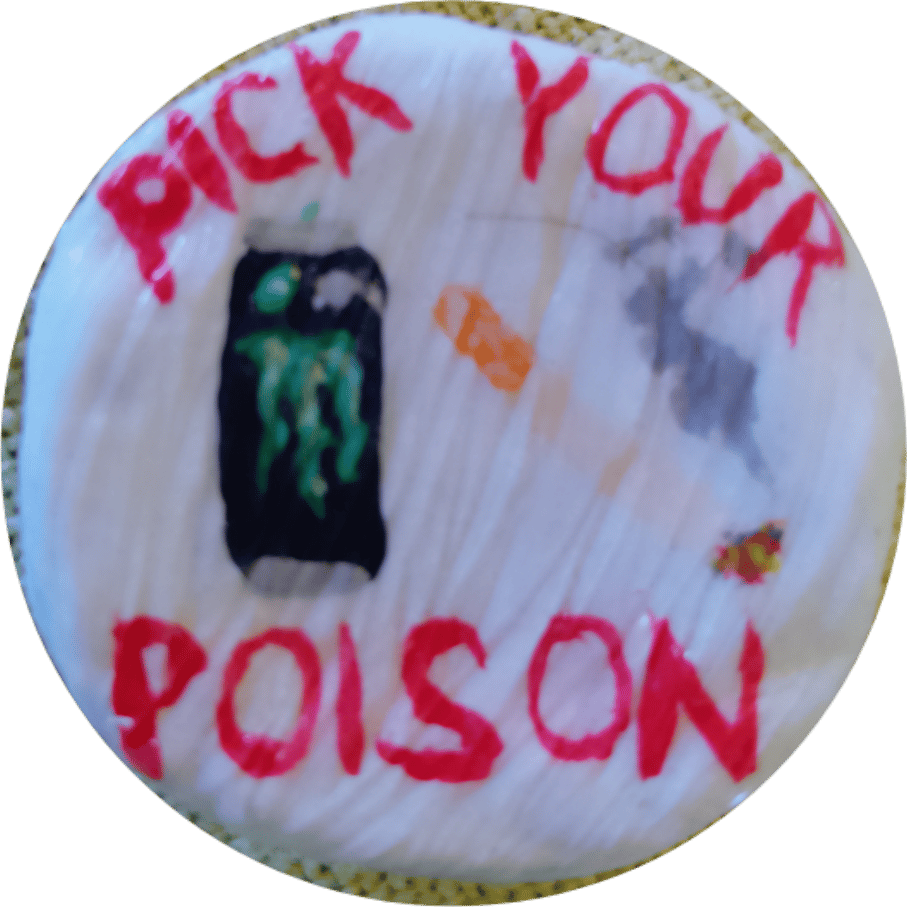 Image of Custom Patch or Pin (1-5 Words + Design)