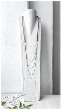 Image 1 of I FILI collana - Nude Acido CASCATA Gunmetal