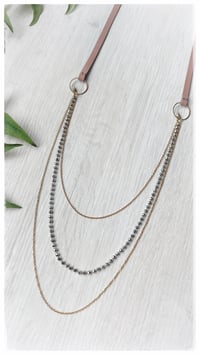 Image 4 of I FILI collana - Nude CASCATA Cristallo Gold