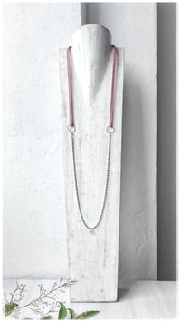 Image 1 of I FILI collana - rosa antico CRISTALLO argento