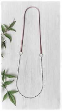 Image 2 of I FILI collana - rosa antico CRISTALLO argento