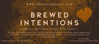 Image 2 of Brewed Intentions Candle - 5oz Amber Jar & Wood Wick
