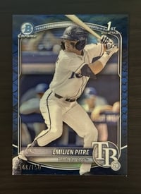 EMILIEN PITRE - Bowman 2025 Chrome 1st Blue Reptilian #/150