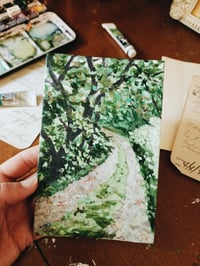 Image 4 of Shady Green Lane -Original Acrylic Painting 