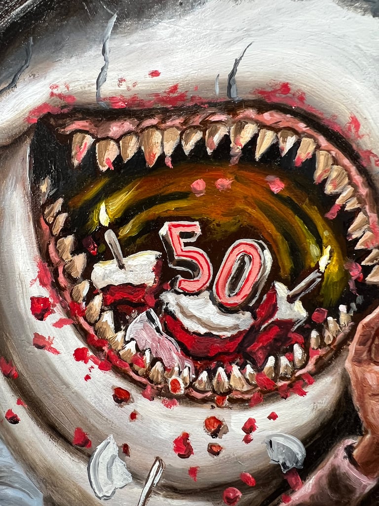"Show Me The Way To Go Home" Original Painting (Happy 50th Anniversary to "JAWS") Image 4