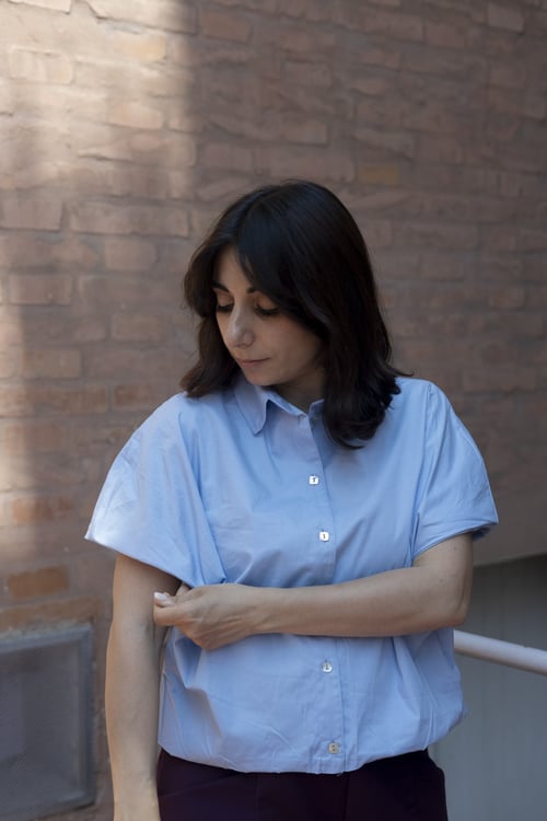 Image of CAMICIA LEVANTE AZZURRA