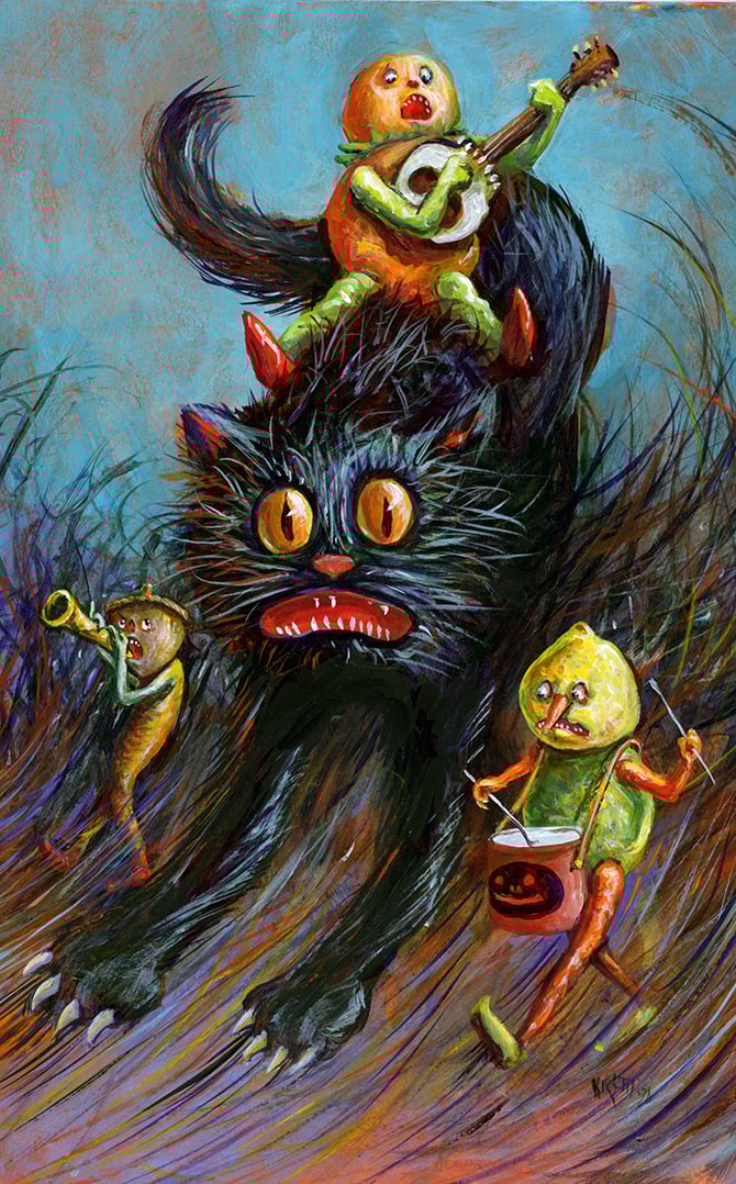 Image of "One Night Only" The June 2025 Shiverbones Haloween postcard
