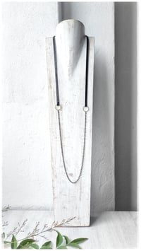Image 1 of I FILI collana - nero CRISTALLO argento