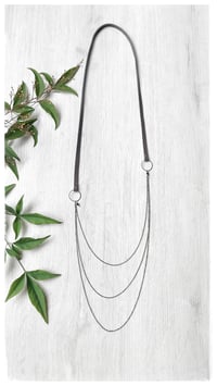 Image 2 of I FILI collana - Grigio scuro CASCATA Gunmetal
