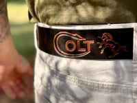 Image 4 of Original Tom Fugle Signed Colt Leather Belt & Buckle 