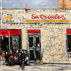 Afternoon @ Satriales ORIGINAL PAINTING on canvas 36x36"