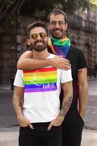 Image 5 of  Love Wins Pride Unisex Crewneck T-Shirt