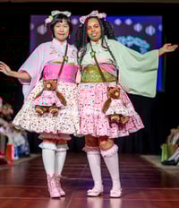 Image 3 of  Seersucker Kimono Blouse - Green