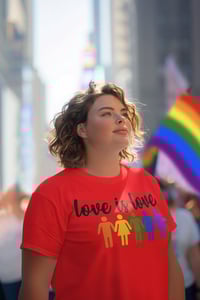 Image 2 of Love Is Love Pride Unisex Crewneck T-Shirt 
